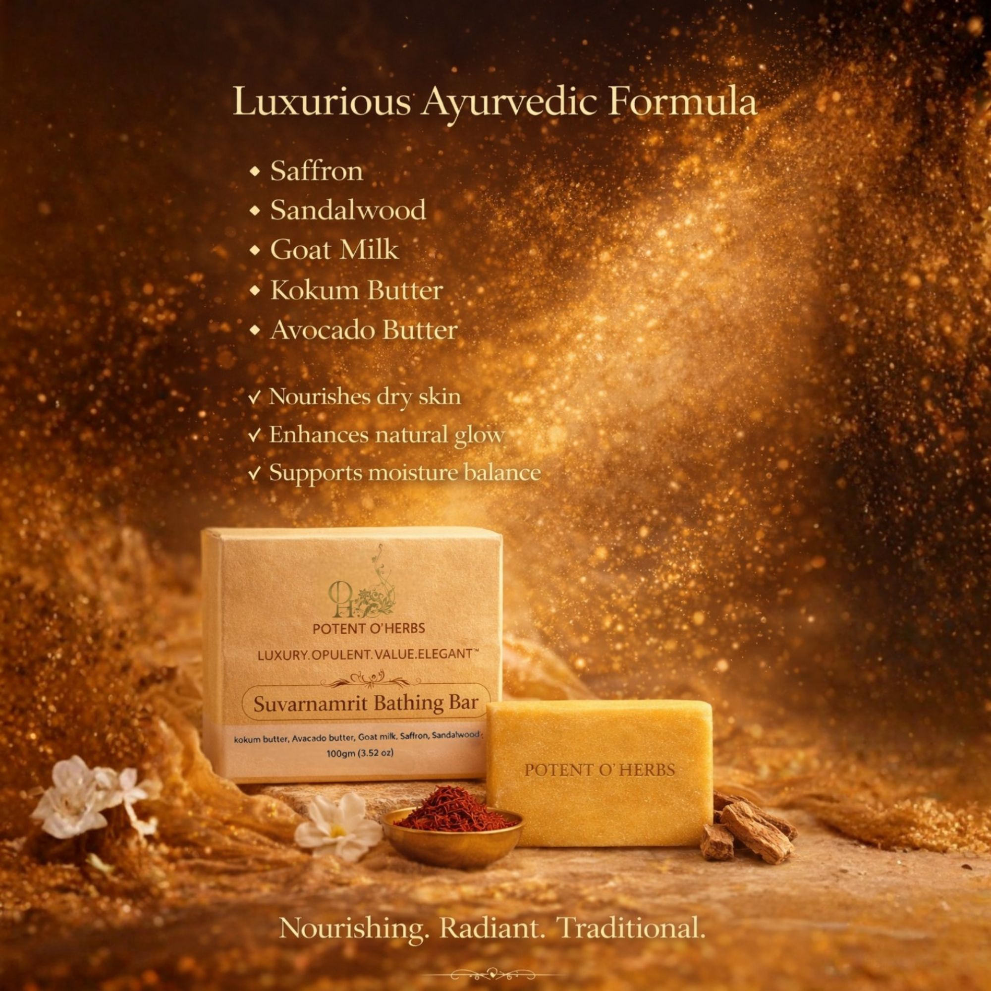 Suvarnamrit Bathing Bar - 100 gm - Image 2