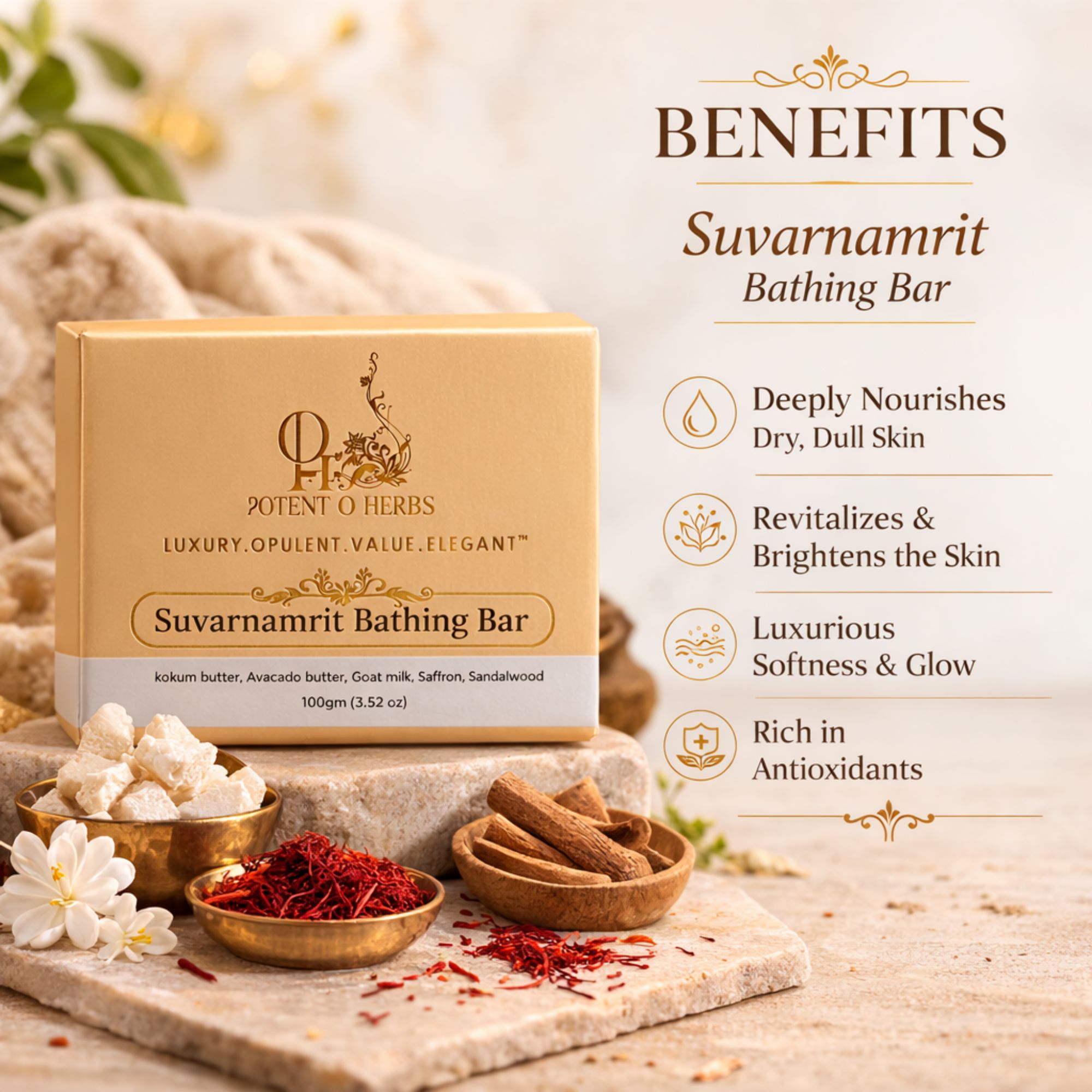Suvarnamrit Bathing Bar - 100 gm - Image 4