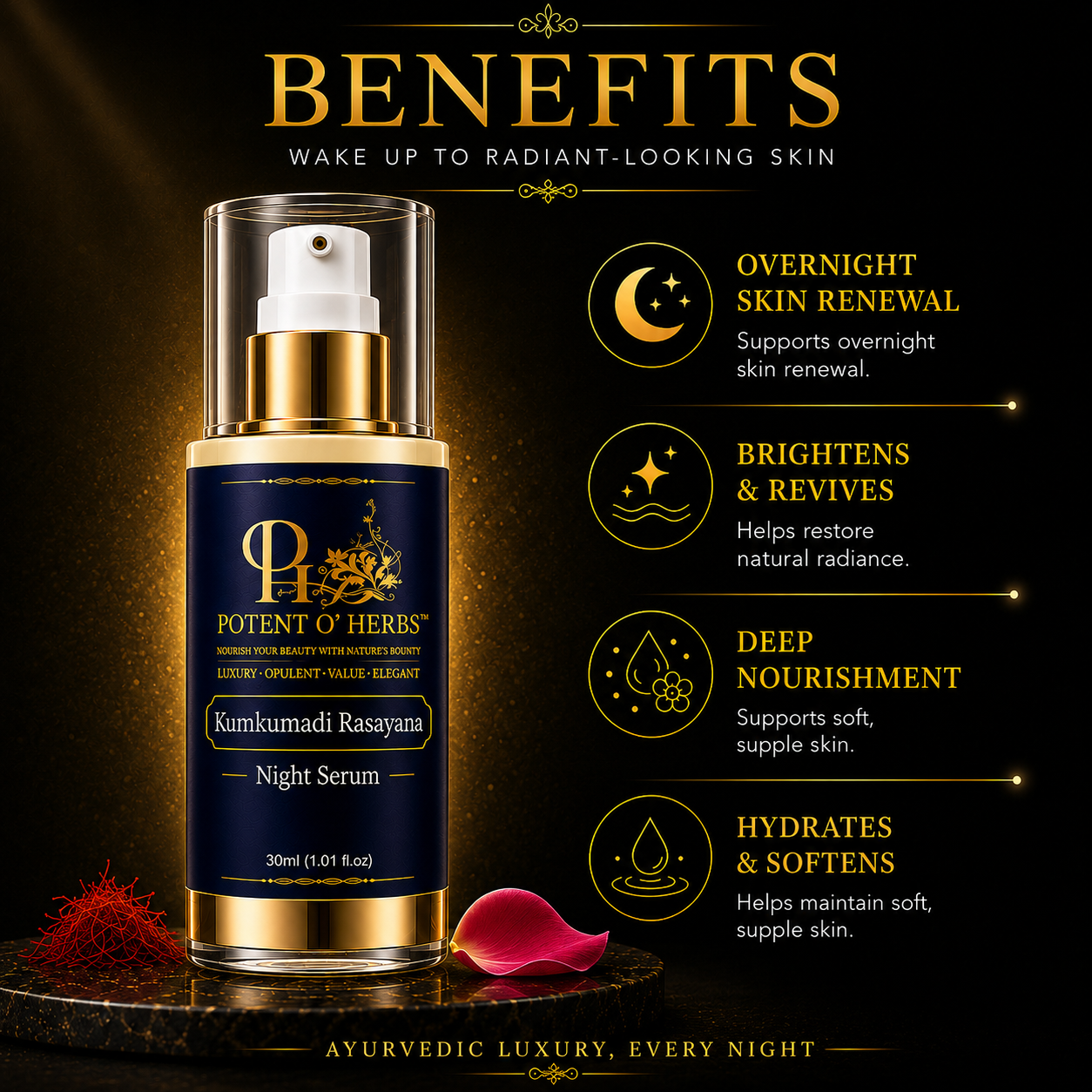 Kumkumadi Rasayana Night Serum - Image 3
