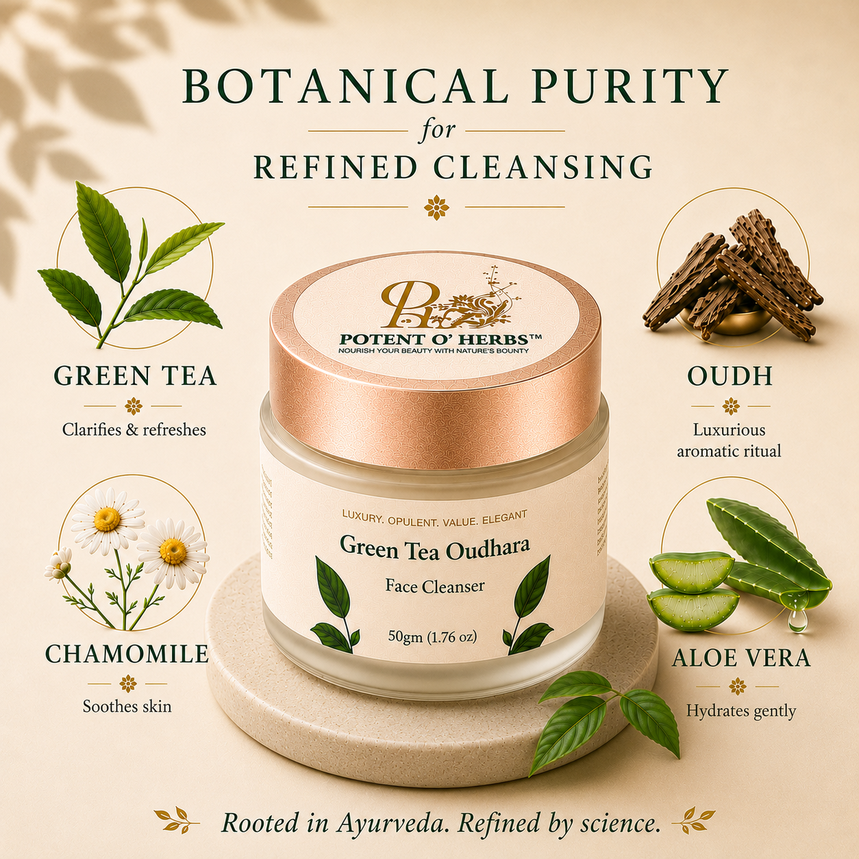 Green Tea Oudhara Face Cleanser - Image 6